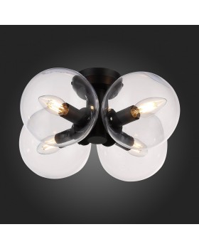 SL424.402.04 Люстра потолочная Черный/Прозрачный E14 4*40W ROSELLO-foto6