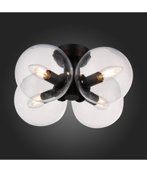 SL424.402.04 Люстра потолочная Черный/Прозрачный E14 4*40W ROSELLO-foto6