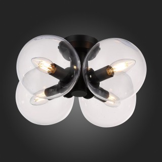 SL424.402.04 Люстра потолочная Черный/Прозрачный E14 4*40W ROSELLO-foto6