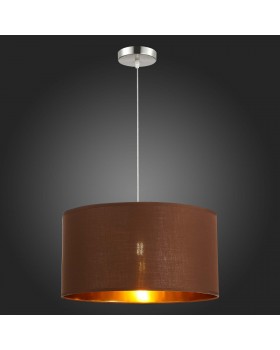 SLE300593-01 Светильник подвесной Никель/Золотистый, Коричневый E27 1*40W BRESCIA-foto6