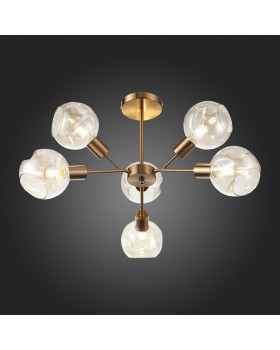 SLE155302-06 Люстра потолочная Античная медь/Янтарный E14 6*60W GENTORE-foto6