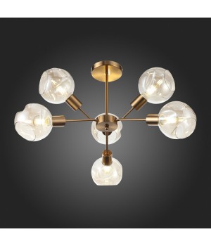 SLE155302-06 Люстра потолочная Античная медь/Янтарный E14 6*60W GENTORE-foto6