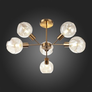 SLE155302-06 Люстра потолочная Античная медь/Янтарный E14 6*60W GENTORE-foto6