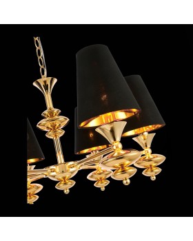 SL1137.203.06 Люстра подвесная Французское золото/Черный E14 6*40W RIONFO-foto6