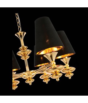 SL1137.203.06 Люстра подвесная Французское золото/Черный E14 6*40W RIONFO-foto6
