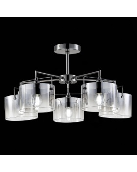 SLE155602-05 Люстра потолочная Хром/Дымчатый E14 5*40W NOSTA-foto3