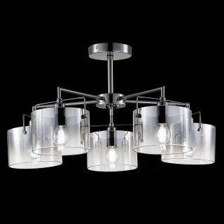 SLE155602-05 Люстра потолочная Хром/Дымчатый E14 5*40W NOSTA-foto3