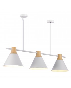SLE125103-03 Светильник подвесной Белый/Белый, Светлое дерево E14 3*40W MODICA-foto3