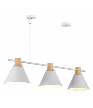 SLE125103-03 Светильник подвесной Белый/Белый, Светлое дерево E14 3*40W MODICA-foto3