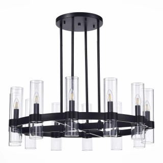 SL1237.403.12 Люстра подвесная ST-Luce Черный/Прозрачный E14 12*15W Isla-foto2