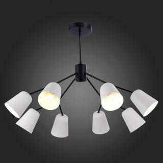 SLE155942-08 Люстра потолочная Черный/Белый E14 8*40W MARIO-foto5