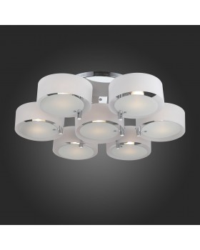 SL483.502.07 Люстра потолочная Хром/Белый E27 7*60W FORESTA-foto3