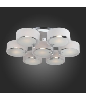 SL483.502.07 Люстра потолочная Хром/Белый E27 7*60W FORESTA-foto3