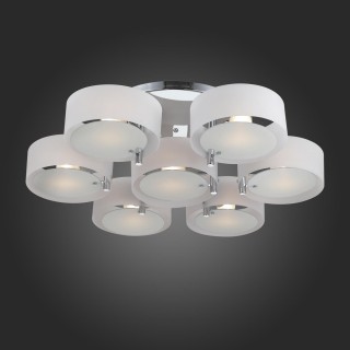 SL483.502.07 Люстра потолочная Хром/Белый E27 7*60W FORESTA-foto3