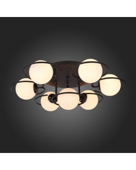 SL418.402.07 Люстра потолочная Черный/Белый E27 7*60W GALIO-foto7