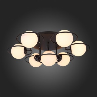 SL418.402.07 Люстра потолочная Черный/Белый E27 7*60W GALIO-foto7