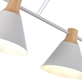 SLE125103-03 Светильник подвесной Белый/Белый, Светлое дерево E14 3*40W MODICA-foto4