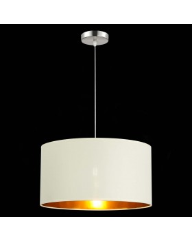 SLE300553-01 Светильник подвесной Никель/Золотистый, Светло-бежевый E27 1*40W BRESCIA-foto5
