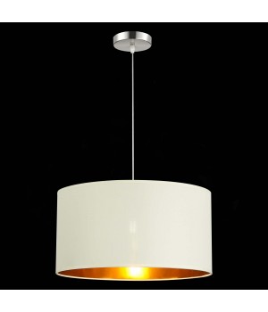 SLE300553-01 Светильник подвесной Никель/Золотистый, Светло-бежевый E27 1*40W BRESCIA-foto5