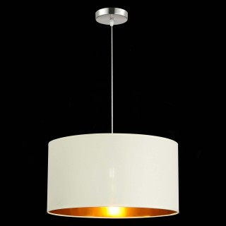 SLE300553-01 Светильник подвесной Никель/Золотистый, Светло-бежевый E27 1*40W BRESCIA-foto5