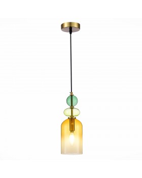SL2000.213.01 Подвес ST-Luce Золотистый/Янтарный E14 1*40W GEA