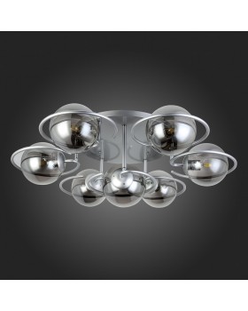 SL418.172.07 Люстра потолочная Серебристый/Дымчатый E27 7*60W GALIO-foto8