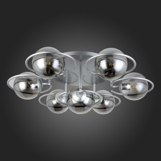 SL418.172.07 Люстра потолочная Серебристый/Дымчатый E27 7*60W GALIO-foto8