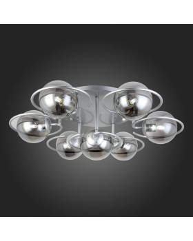 SL418.172.07 Люстра потолочная Серебристый/Дымчатый E27 7*60W GALIO-foto7