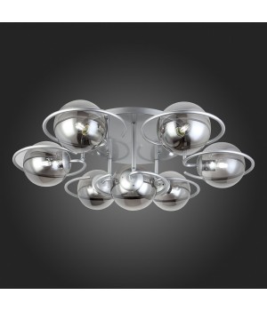 SL418.172.07 Люстра потолочная Серебристый/Дымчатый E27 7*60W GALIO-foto7