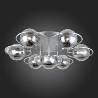 SL418.172.07 Люстра потолочная Серебристый/Дымчатый E27 7*60W GALIO-foto7