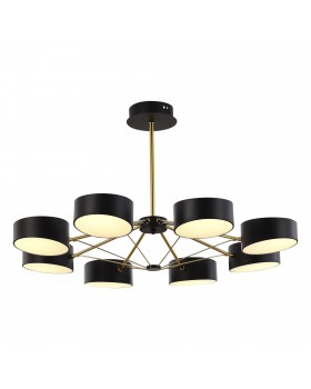 SLE6005-402-08 Светильник потолочный Черный/Черный LED 8*10W VALLE-foto2