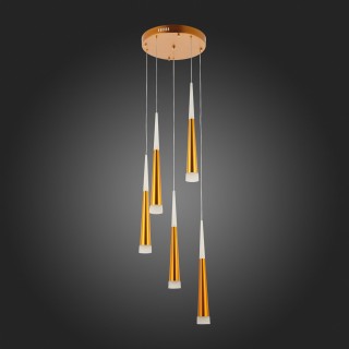 SLE200103-05 Светильник подвесной Золотистый/Золотистый, Белый LED 5*7W 3000K ORPELO-foto8