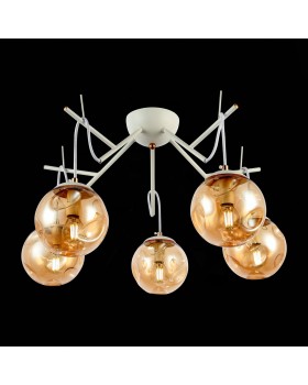 SLE110202-05 Люстра подвесная Белый/Янтарный E14 5*40W CALLETTA-foto4