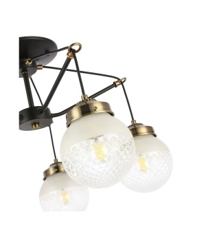 SLE110302-05 Светильник подвесной Черный, Бронза/Прозрачный, Белый E27 5*60W STRICCE-foto3