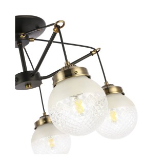 SLE110302-05 Светильник подвесной Черный, Бронза/Прозрачный, Белый E27 5*60W STRICCE-foto3