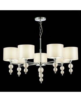 SLE105703-07 Люстра подвесная Хром/Светло-бежевый E14 7*40W RAMER-foto4