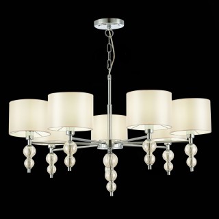 SLE105703-07 Люстра подвесная Хром/Светло-бежевый E14 7*40W RAMER-foto4