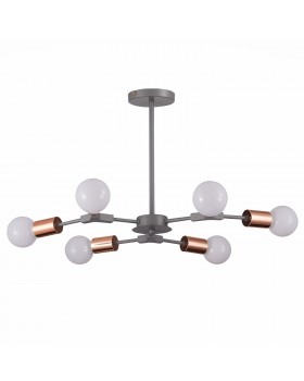 SLE106403-06 Люстра подвесная Серый, Розовое золото E27 6*60W PALARE-foto2