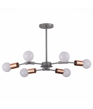 SLE106403-06 Люстра подвесная Серый, Розовое золото E27 6*60W PALARE-foto2