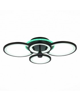 SLE200342-04RGB Светильник потолочный Черный/Белый LED 1*100W RGB 8W 3000-6000K LETO-foto3