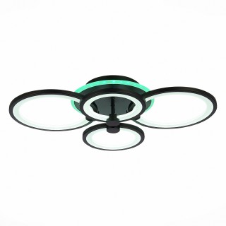 SLE200342-04RGB Светильник потолочный Черный/Белый LED 1*100W RGB 8W 3000-6000K LETO-foto3