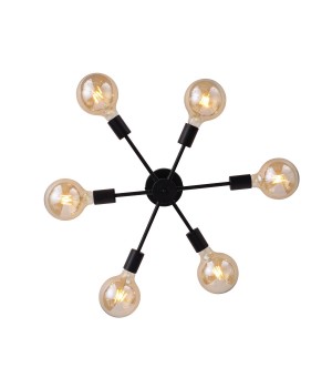 SL419.402.06 Люстра потолочная Черный E27 6*60W ANO-foto17