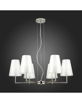 SLE105903-06 Светильник подвесной Никель/Белый E14 6*40W BELLINO-foto7