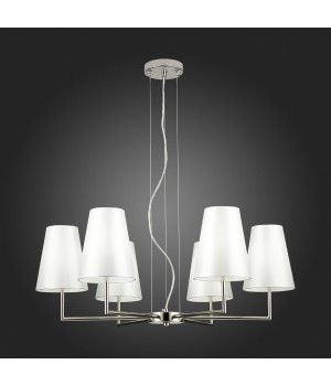 SLE105903-06 Светильник подвесной Никель/Белый E14 6*40W BELLINO-foto7