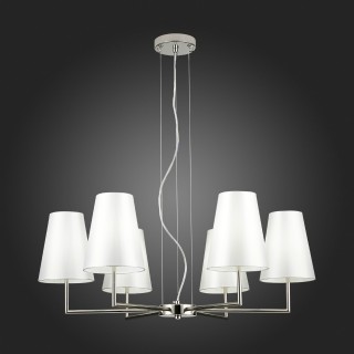 SLE105903-06 Светильник подвесной Никель/Белый E14 6*40W BELLINO-foto7