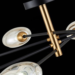 SLE155502-08 Люстра потолочная Черный, Латунь/Янтарный E14 8*40W GLOA-foto6