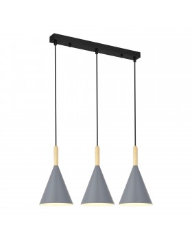 SLE1255-413-03 Светильник подвесной Черный/Серый E27 3*40W ARKET-foto3