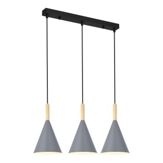 SLE1255-413-03 Светильник подвесной Черный/Серый E27 3*40W ARKET-foto3