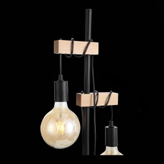 SL1142.405.01 Торшер Черный, Светлое дерево E27 2*60W BAGETTI-foto5