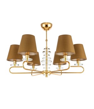 SL1139.203.06 Люстра подвесная Французское золото/Бежевый E14 6*40W ESCALLA-foto2